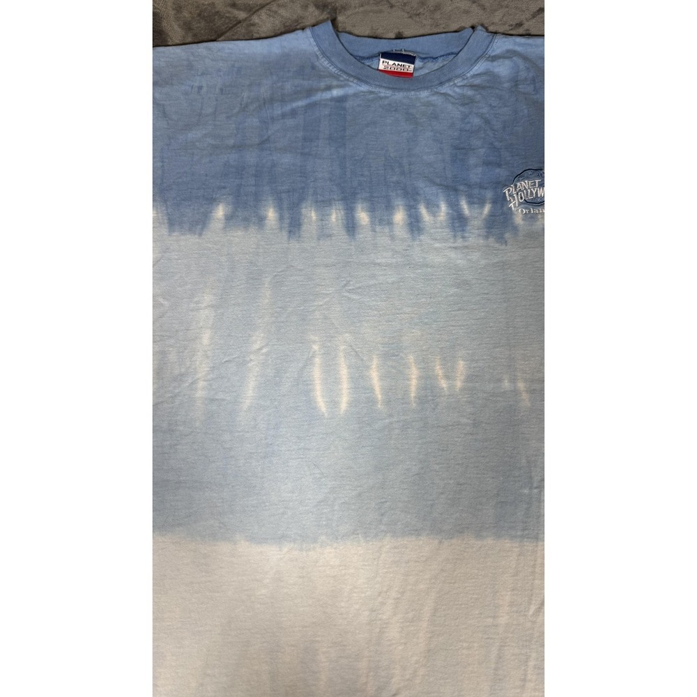 Vintage Planet Hollywood Orlando Shirt Mens XL Blue Planet 2000 Dip Dye 90s - Picture 4 of 9